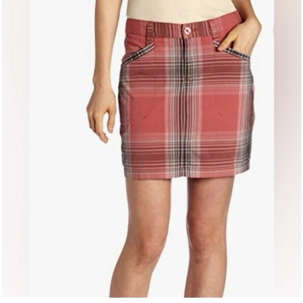 Womens Size 10 Horny Toad Organic Cotton Sidekick Plaid Skirt Grey - Picture 8 of 8